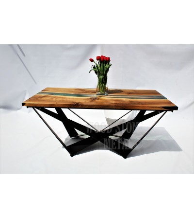 Stół Brilliant z żywicą epoksydową