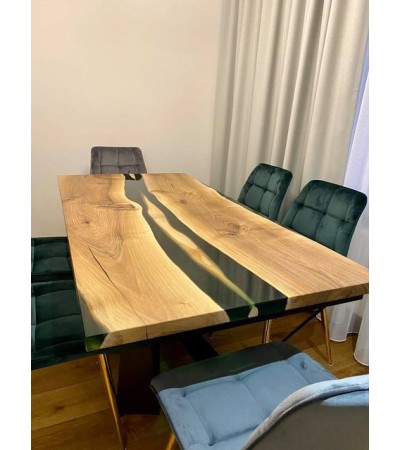 Stół Brilliant z żywicą epoksydową