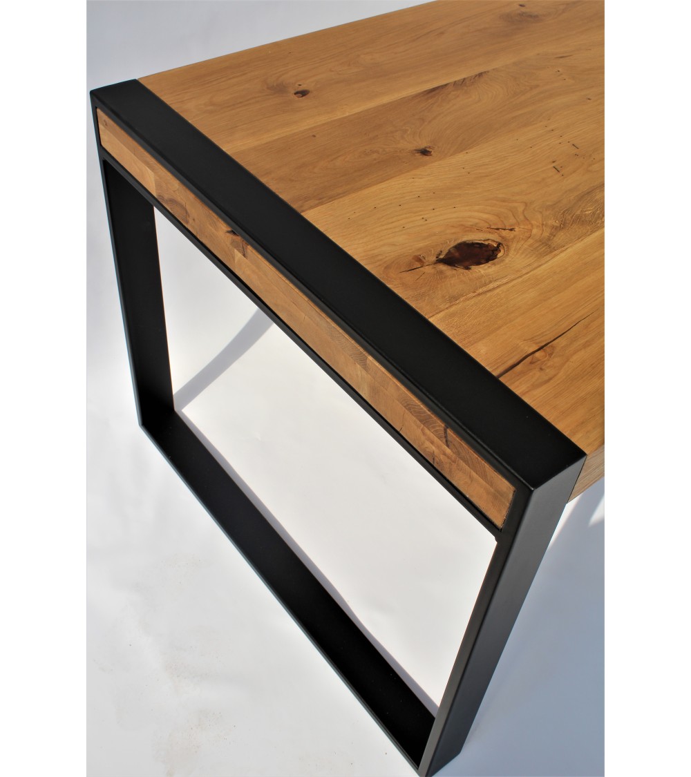 Stół dębowy Grand – lity dąb, blat 80 mm