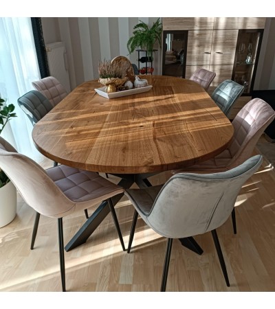 Stół dębowy okrągły Aris